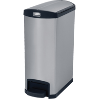 Contenant &agrave; d&eacute;chets Slim Jim , Acier inoxydable, Capacit&eacute; 13 gal. US Consource