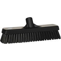 Deck & Wall Scrub Broom, Stiff Bristles, 12", Polyester, Black Consource