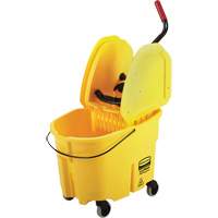 WaveBrake&reg; Mop Bucket & Wringer Combo Pack, Down Press, 8.75 US Gal.(35 Quart), Yellow Consource