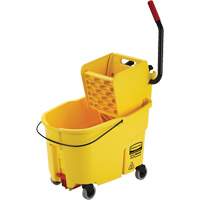 WaveBrake&reg; Mop Bucket & Wringer Combo Pack, Side Press, 11 US Gal. (44 Quart), Yellow Consource
