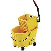 WaveBrake&reg; Mop Bucket and Wringer, Side Press, 6.5 US Gal. (26 Quart), Yellow Consource