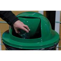 Drum Waste Disposal Top, Dome Lid, Metal, Fits Container Size: 23-1/2" Dia. Consource