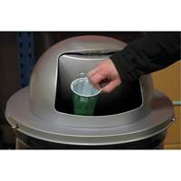 Drum Waste Disposal Top, Dome Lid, Metal, Fits Container Size: 23-1/2" Dia. Consource