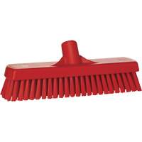 Brosse &agrave; r&eacute;curer pour planchers et murs, Crins Ferme, 12", Polyester, Rouge Consource