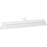 Combo Bristle Push Broom, Coarse/Fine Bristles, 24", Polyester, White Consource