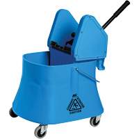 Ensemble de seau pour vadrouille et essoreuse Champ, Pression vers le bas, 7,5 gal. US (30 pintes), Bleu Consource