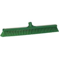 Small Particle Push Broom Head, Fine Bristles, 24", Polyester, Green Consource
