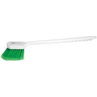 Long Handle Detail Brush, 20" L, PVC Bristles, Green Consource