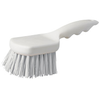 Short Handle Pot Brush, 9" L, Polypropylene Bristles, White Consource