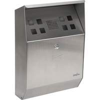 Smoking Receptacle, Wall-Mount, Stainless Steel, 1.6 Litres Capacity, 13-4/5" Height Consource