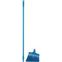 Angle Broom Head with Handle, X-Coarse Bristles, 12", Polyester, Blue Consource