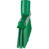 Dustpan Broom with Angled Thread, Medium Bristles, 10", Polyester, Green Consource