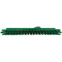 Dustpan Broom with Angled Thread, Medium Bristles, 10", Polyester, Green Consource