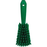 Brosse &agrave; r&eacute;curer avec manche court, Soies Doux, Longueur de 10-1/2", Vert Consource