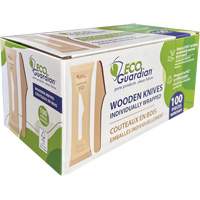 Couteaux en bois emball&eacute;s individuellement Consource