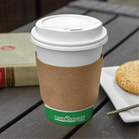 Manchons Kraft pour gobelet de caf&eacute;, Papier, 12 oz - 20 oz, Brun Consource