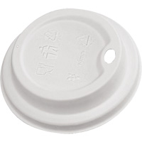 Couvercles &agrave; boire en d&ocirc;me blanc compostables Consource
