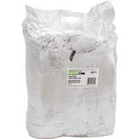 Chiffons fabriqu&eacute;s &agrave; partir de mat&eacute;riaux recycl&eacute;s, Coton, Blanc, 25 lb Consource