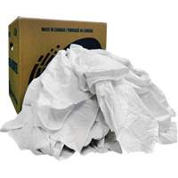 Chiffons recycl&eacute;s, Coton, Blanc, 10 lb Consource