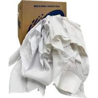 Chiffons recycl&eacute;s, Coton, Blanc, 10 lb Consource