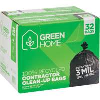 Sacs &agrave; ordures Green Home, Fort, 33" la x 48" lo, 3 mils, Noir, Capacit&eacute; 159 L (42 gal.) Consource