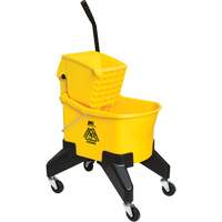 Seau & essoreuse pour vadrouille Grizzly, Pression vers le bas, 8 gal. US (32 pintes), Jaune Consource