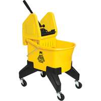 Seau & essoreuse pour vadrouille Grizzly, Pression lat&eacute;rale, 8 gal. US (32 pintes), Jaune Consource