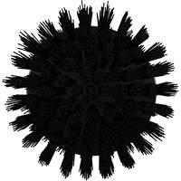 HyDrive Round Drill Brush, Extra Stiff Bristles, 3-1/10" Long, Black Consource