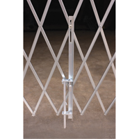 Galvanized Folding Security Gates, Fixed Single Folding, 4' L x 6' H Expanded Consource