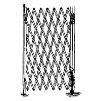 Galvanized Folding Security Gates, Fixed Single Folding, 4' L x 6' H Expanded Consource