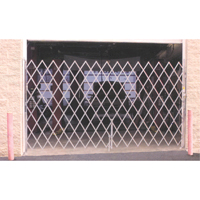 Galvanized Folding Security Gates, Fixed Single Folding, 4' L x 6' H Expanded Consource