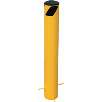 Pour-In-Place Bollards, Steel, 35" H x 5-9/16" W, Yellow Consource