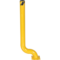 Offset Bollard, Steel, 54" H x 4-1/2" W, Yellow Consource
