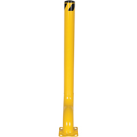 Offset Bollard, Steel, 54" H x 4-1/2" W, Yellow Consource