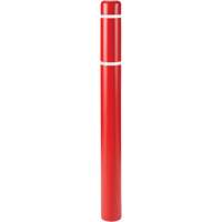 Polyethylene Bollard Covers, 6-5/8" Dia. x 72" L, Red Consource