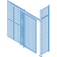 Wire Mesh Partition Components - Sliding Doors, 4' W x 8' H Consource