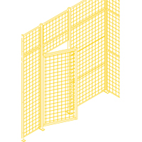 Wire Mesh Partition Components - Swing Doors, 3' W x 7' H Consource