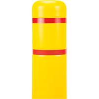 Polyethylene Bollard Cover, 4-1/2" Dia. x 52" L, Red/Yellow Consource