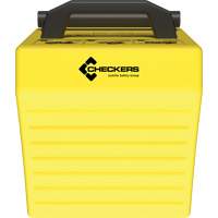 Checkers Safety Heavy-Duty Ultra Class Mining Wheel Chock, HDPE, Yellow, 14-1/2" W x 17-1/2" D x 16" H Consource