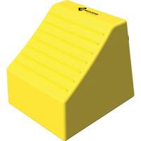 Checkers Safety Heavy-Duty Ultra Class Mining Wheel Chock without Bracket, HDPE, Yellow, 14-1/2" W x 17-1/2" D x 16" H Consource