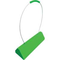 Checkers Safety SafeRay  Aircraft Wheel Chock with Ergonomic Cable Handle, Urethane, Fluorescent Green, 24" W x 8" D x 6" H Consource