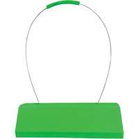 Checkers Safety SafeRay  Aircraft Wheel Chock with Ergonomic Cable Handle, Urethane, Fluorescent Green, 24" W x 8" D x 6" H Consource