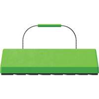 Checkers Safety SafeRay  Aircraft Wheel Chock with Cable Handle & Rubber Pad, Urethane, Fluorescent Green, 24" W x 8" D x 6" H Consource