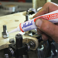 Security Check Paint Marker, 1.7 oz., Tube, White Consource