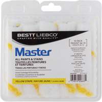 Mini rouleaux &agrave; bande jaune Stripe, Nap 10 mm (3/8"), 101,6 mm (4") l Consource