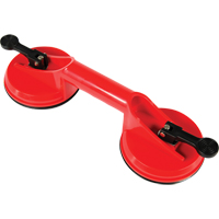 Ventouses de levage manuel - Ventouses doubles, 66 lb Capacit&eacute;, 4-5/8", Levier, 13" Longueur de la manche Consource