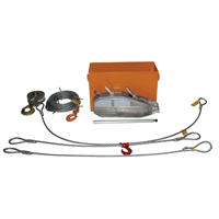 Tirfor&reg; Wire Rope Hoist TU32 Rescue Kit, 5/8" Wire Diameter, 8000  lbs. (4 tons) Capacity Consource
