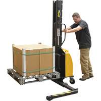 Narrow Mast Powered Lift Stacker, Electric Operated, 1000 lbs. Capacity, 63" Max Lift Consource