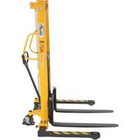 Manual Hydraulic Stacker, Hand Pump Operated, 2000 lbs. Capacity, 63" Max Lift Consource