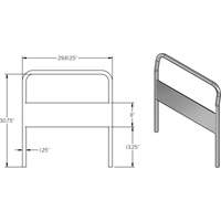 30" Chrome Handle for Platform Truck Consource